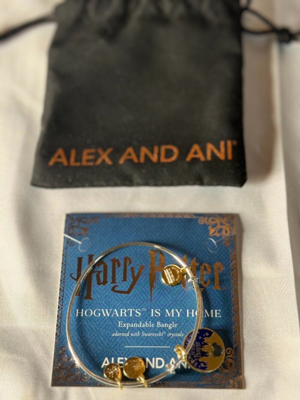 Alex and Ani "Hogwarts is my Home" Harry Potter Charm bracelet